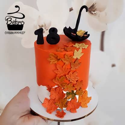 کیک مدل پاییزی نارنجی